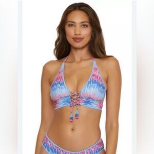 NWT 156.00 36D,Large -Medium Suit
Joshua Tree Lace Up Swim Top+ Hipster Bottom